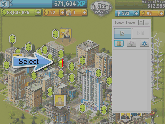 Select target in «My Country»